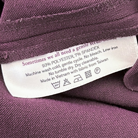 MM LaFleur Etsuko Knee Length Midi 3/4 Sleeve Dress Plum Purple Workwear sz 0 - Picture 10 of 11